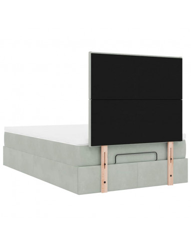 Struttura Letto Pouf con Materassi 120x200 cm Velluto