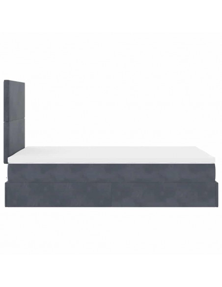 Struttura Letto Pouf con Materassi 120x200 cm Velluto