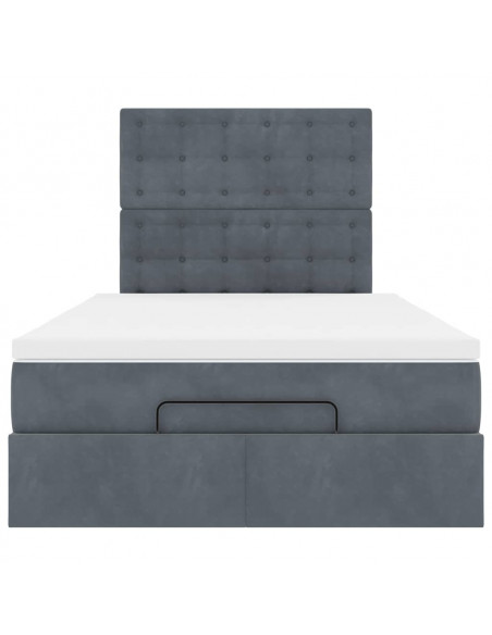 Struttura Letto Pouf con Materassi 120x200 cm Velluto