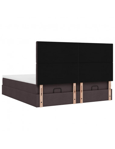 Struttura Letto Pouf con Materassi 160x200 cm in Tessuto