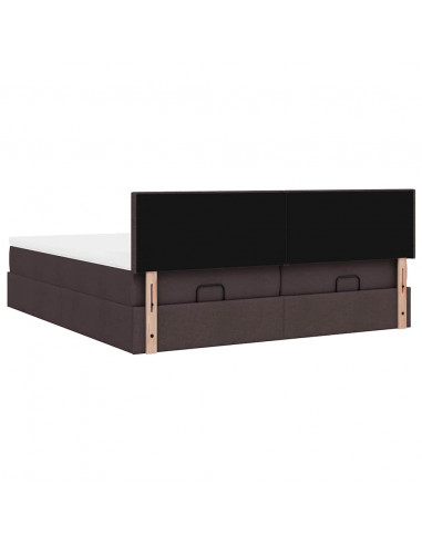 Struttura Letto Pouf con Materassi 160x200 cm in Tessuto