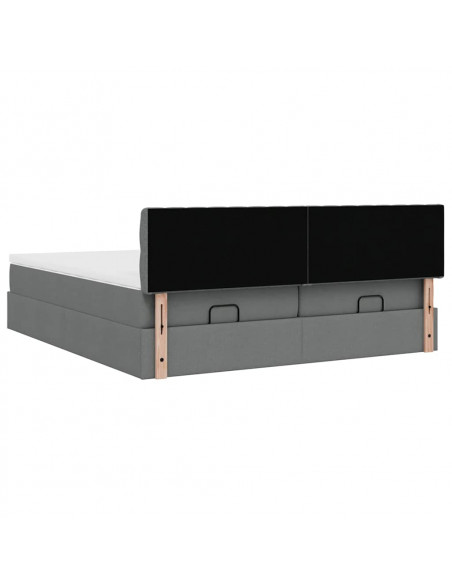 Struttura Letto Pouf con Materassi 160x200 cm in Tessuto