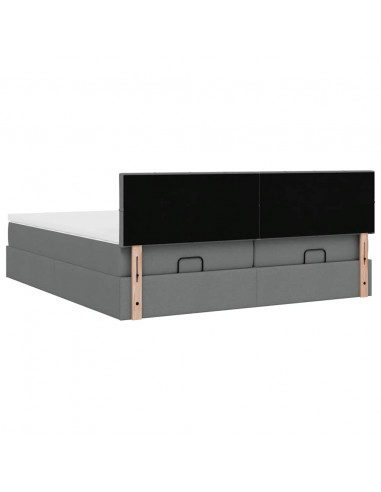 Struttura Letto Pouf con Materassi 160x200 cm in Tessuto