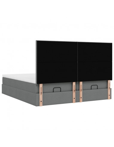 Struttura Letto Pouf con Materassi 160x200 cm in Tessuto