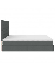 Struttura Letto Pouf con Materassi 160x200 cm in Tessuto 2