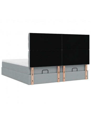 Struttura Letto Pouf con Materassi 160x200 cm in Tessuto