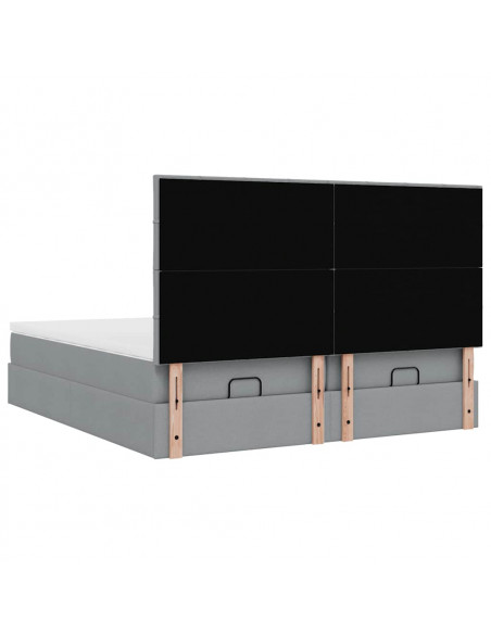 Struttura Letto Pouf con Materassi 160x200 cm in Tessuto