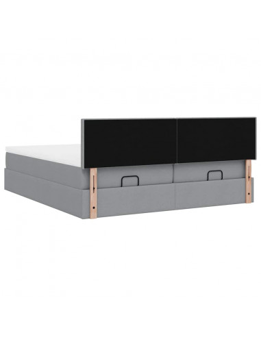 Struttura Letto Pouf con Materassi 160x200 cm in Tessuto