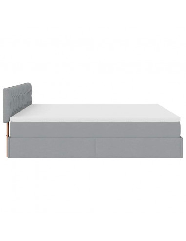 Struttura Letto Pouf con Materassi 160x200 cm in Tessuto