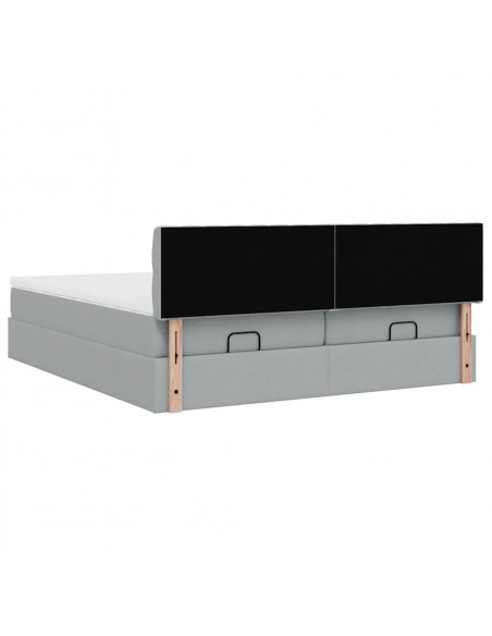Struttura Letto Pouf con Materassi 160x200 cm in Tessuto