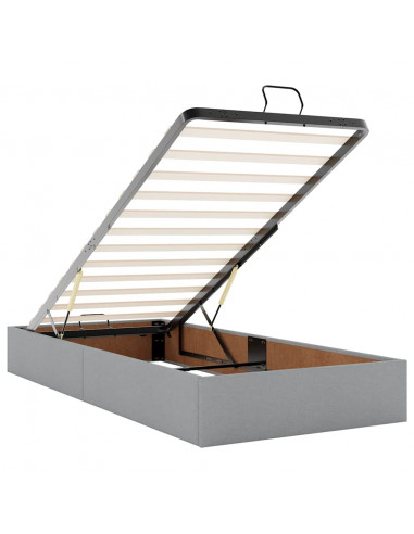 Struttura Letto Pouf con Materassi 160x200 cm in Tessuto