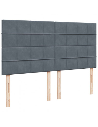 Struttura Letto Pouf con Materassi 160x200 cm in Velluto