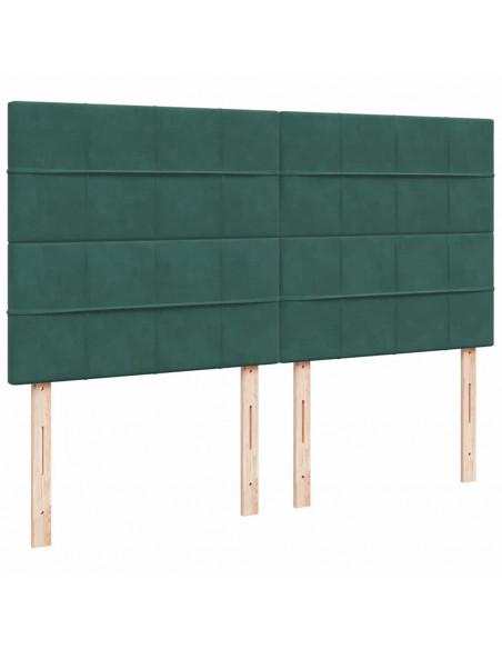 Struttura Letto Pouf con Materassi 160x200 cm Velluto
