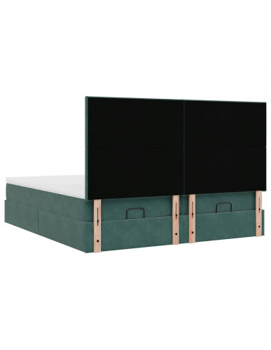 Struttura Letto Pouf con Materassi 160x200 cm Velluto