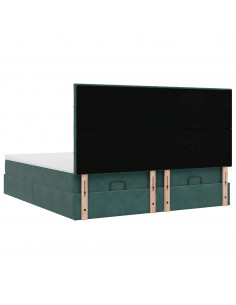 Struttura Letto Pouf con Materassi 160x200 cm Velluto 2