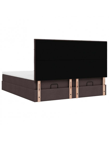 Struttura Letto Pouf con Materassi 180x200 cm in Tessuto