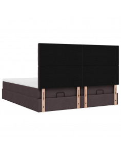 Struttura Letto Pouf con Materassi 180x200 cm in Tessuto