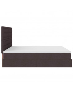 Struttura Letto Pouf con Materassi 180x200 cm in Tessuto