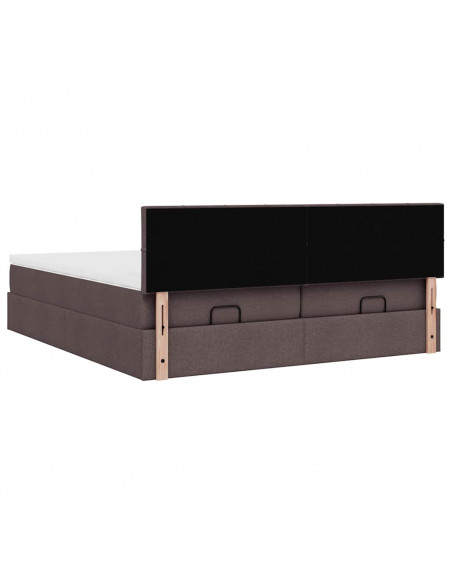 Struttura Letto Pouf con Materassi 180x200 cm in Tessuto