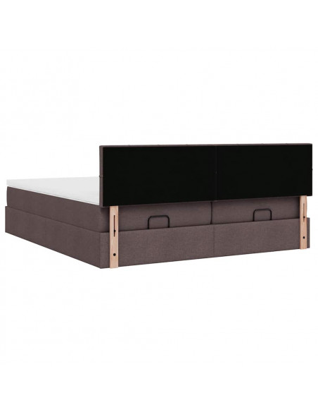 Struttura Letto Pouf con Materassi 180x200 cm in Tessuto