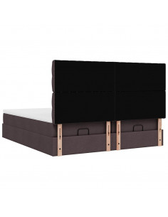 Struttura Letto Pouf con Materassi 180x200 cm in Tessuto