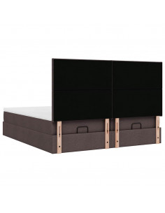 Struttura Letto Pouf con Materassi 180x200 cm in Tessuto