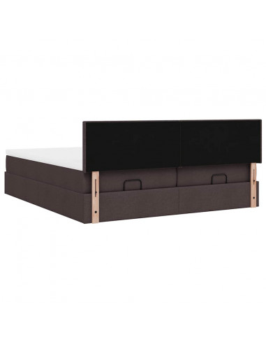 Struttura Letto Pouf con Materassi 180x200 cm in Tessuto