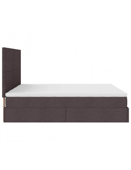 Struttura Letto Pouf con Materassi 180x200 cm in Tessuto