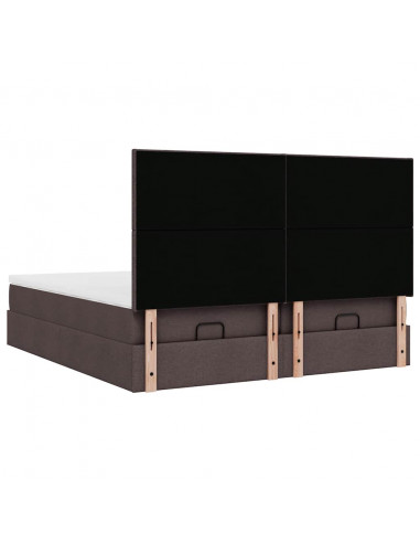 Struttura Letto Pouf con Materassi 180x200 cm in Tessuto