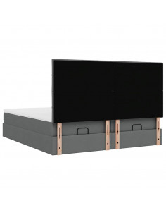 Struttura Letto Pouf con Materassi 180x200 cm in Tessuto