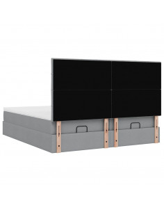 Struttura Letto Pouf con Materassi 180x200 cm in Tessuto