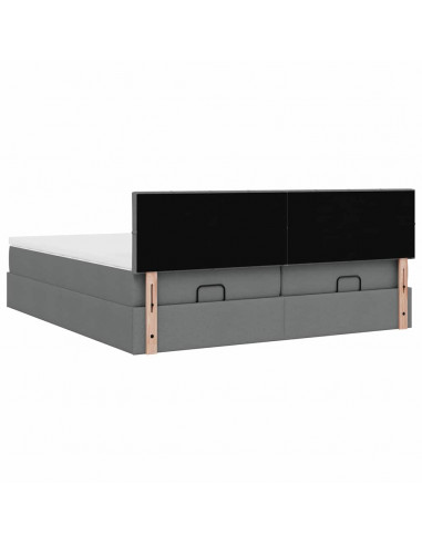 Struttura Letto Pouf con Materassi 180x200 cm in Tessuto