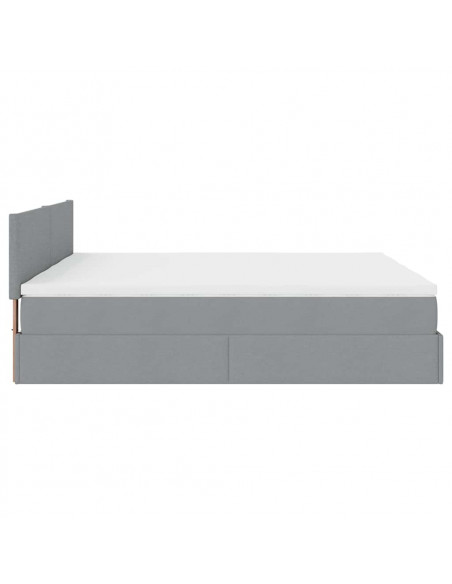 Struttura Letto Pouf con Materassi 180x200 cm in Tessuto