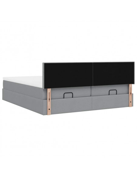 Struttura Letto Pouf con Materassi 180x200 cm in Tessuto