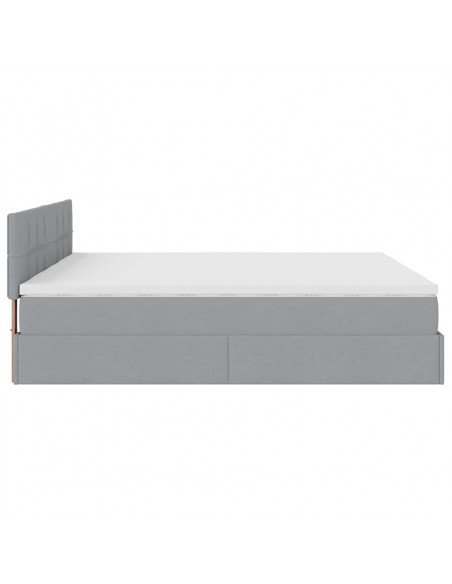 Struttura Letto Pouf con Materassi 180x200 cm in Tessuto
