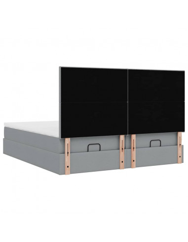 Struttura Letto Pouf con Materassi 180x200 cm in Tessuto