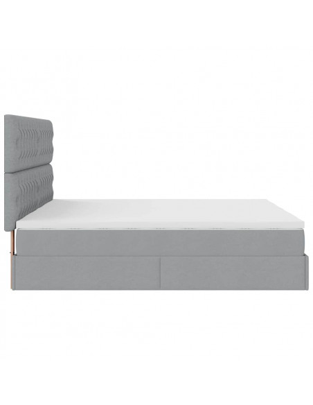 Struttura Letto Pouf con Materassi 180x200 cm in Tessuto