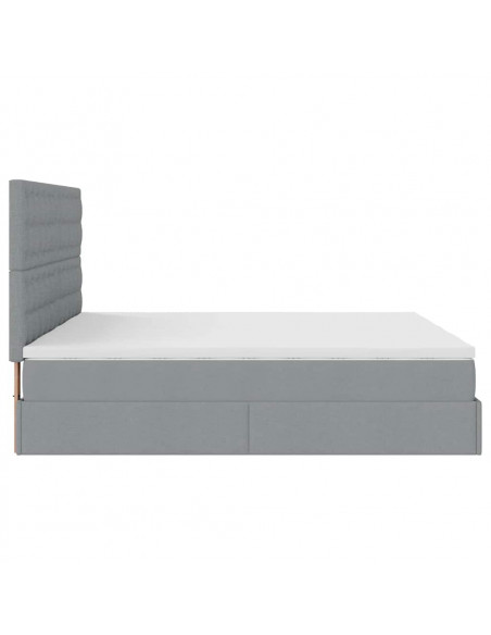 Struttura Letto Pouf con Materassi 180x200 cm in Tessuto