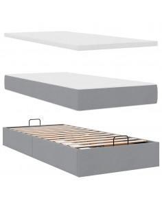 Struttura Letto Pouf con Materassi 180x200 cm in Tessuto