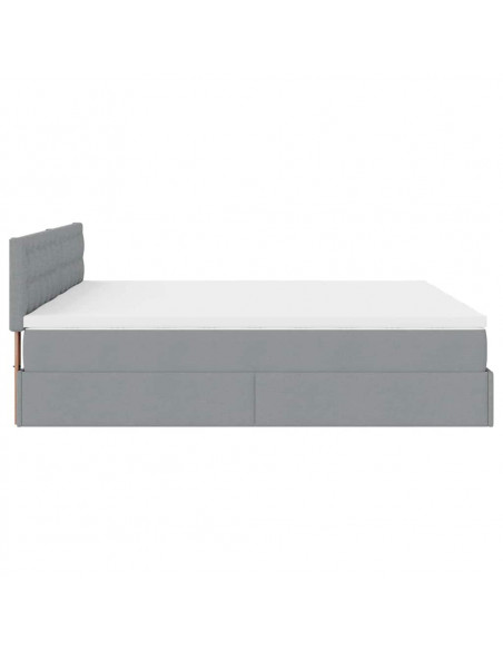 Struttura Letto Pouf con Materassi 180x200 cm in Tessuto
