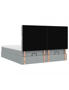 Struttura Letto Pouf con Materassi 180x200 cm in Tessuto