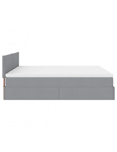 Struttura Letto Pouf con Materassi 180x200 cm in Tessuto