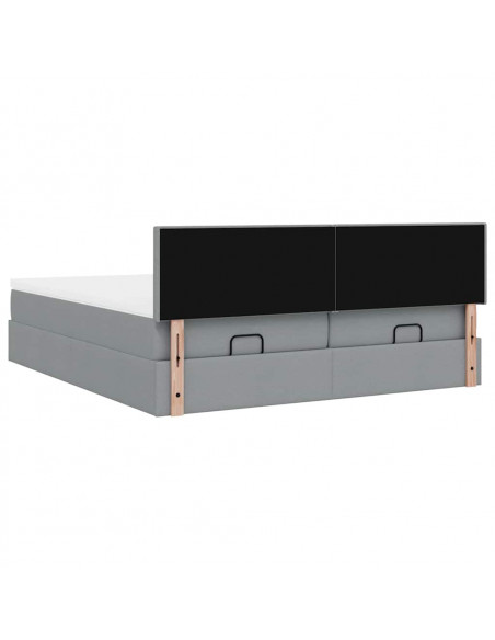 Struttura Letto Pouf con Materassi 180x200 cm in Tessuto