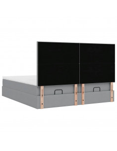 Struttura Letto Pouf con Materassi 180x200 cm in Tessuto