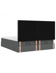 Struttura Letto Pouf con Materassi 180x200 cm in Tessuto