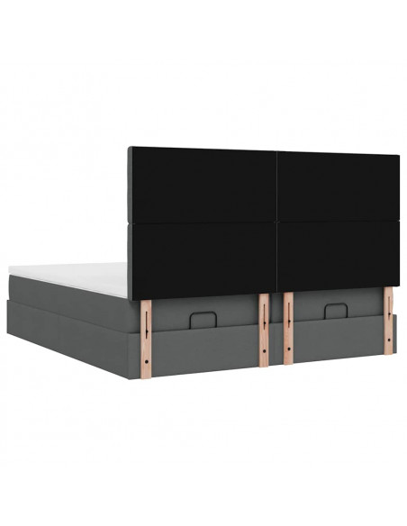 Struttura Letto Pouf con Materassi 180x200 cm in Tessuto