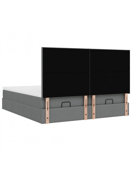 Struttura Letto Pouf con Materassi 180x200 cm in Tessuto
