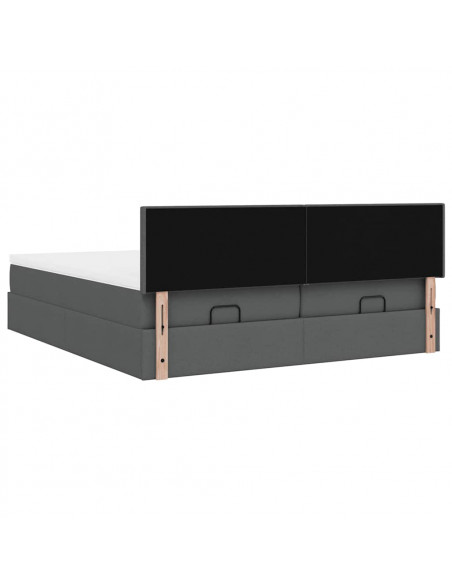 Struttura Letto Pouf con Materassi 180x200 cm in Tessuto