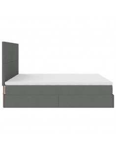 Struttura Letto Pouf con Materassi 180x200 cm in Tessuto