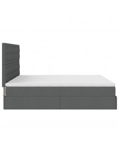 Struttura Letto Pouf con Materassi 180x200 cm in Tessuto